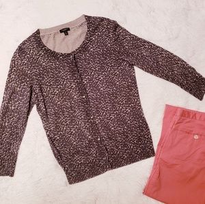 Talbots leopard print Cardigan